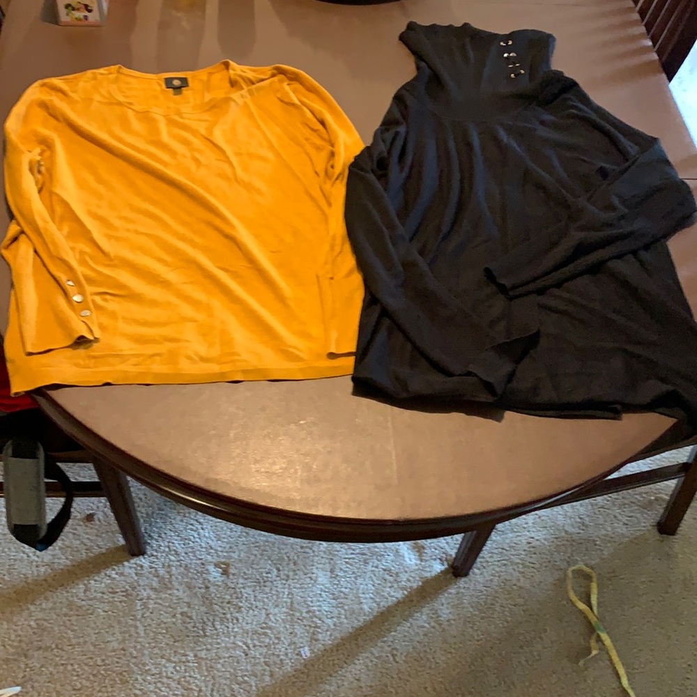 2 JM Collection sweaters crewneck and turtleneck